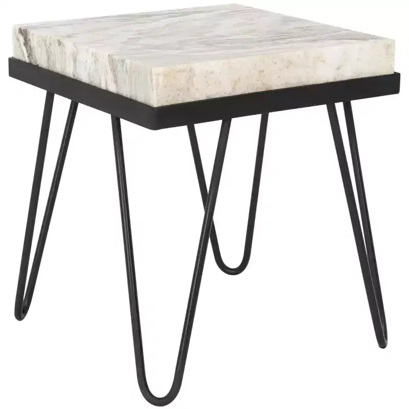 Jada Stone Top Accent Table - ACC3705 - Multi Grey/Black - Safavieh