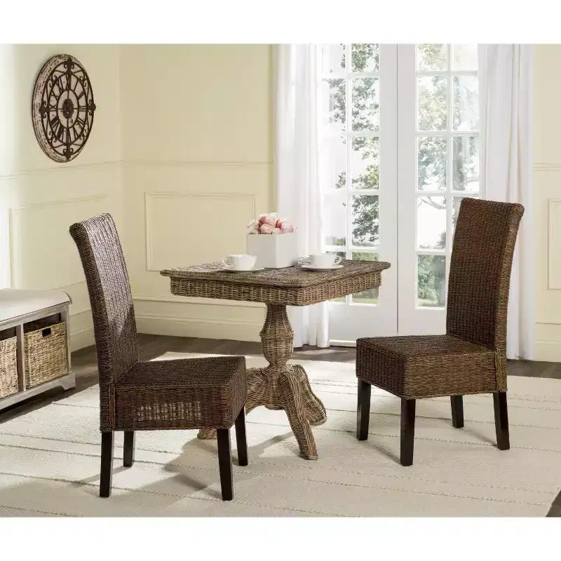 Arjun 18 H Wicker Dining Chair (Set of 2) - SEA8013 - Safavieh