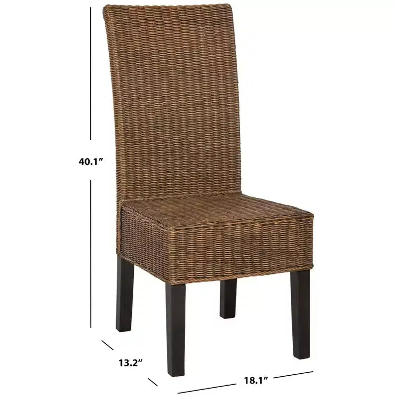 Arjun 18 H Wicker Dining Chair (Set of 2) - SEA8013 - Safavieh