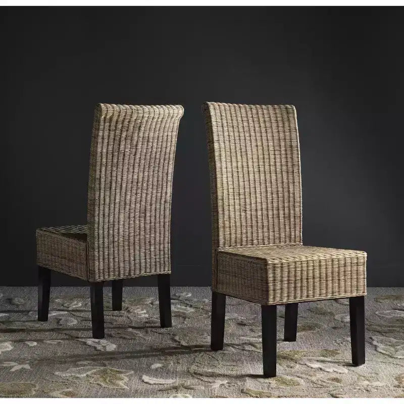 Arjun 18 H Wicker Dining Chair (Set of 2) - SEA8013 - Safavieh
