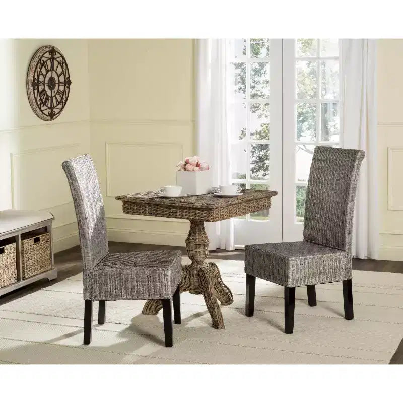 Arjun 18 H Wicker Dining Chair (Set of 2) - SEA8013 - Safavieh