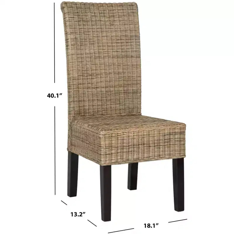 Arjun 18 H Wicker Dining Chair (Set of 2) - SEA8013 - Safavieh