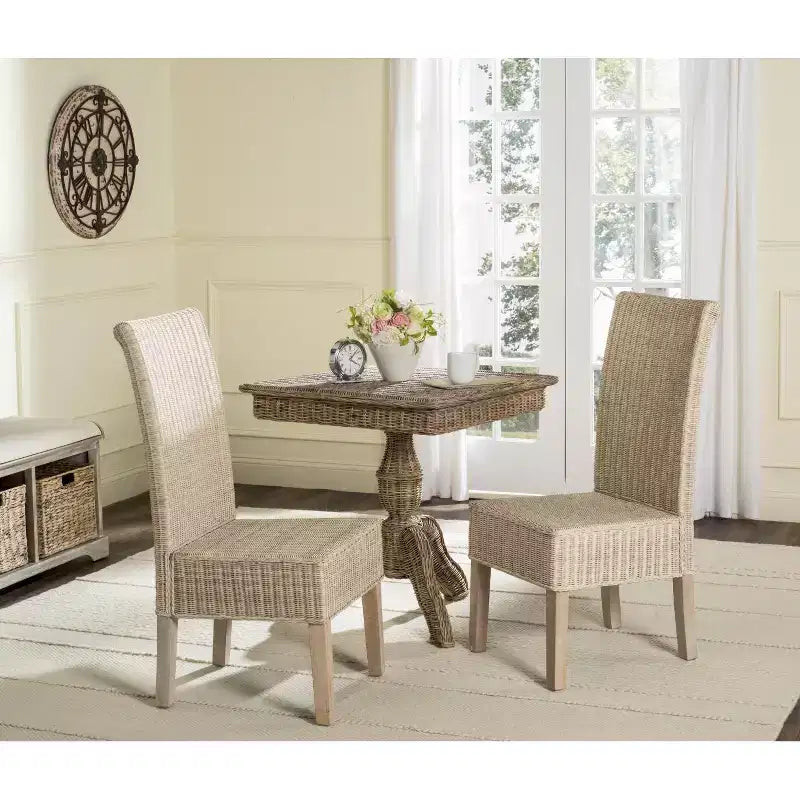 Arjun 18 H Wicker Dining Chair (Set of 2) - SEA8013 - Safavieh