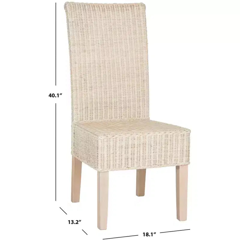 Arjun 18 H Wicker Dining Chair (Set of 2) - SEA8013 - Safavieh