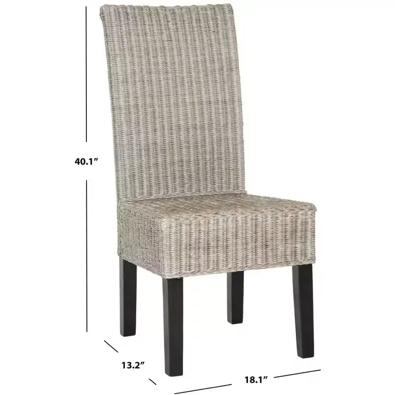 Arjun 18 H Wicker Dining Chair (Set of 2) - SEA8013 - Safavieh