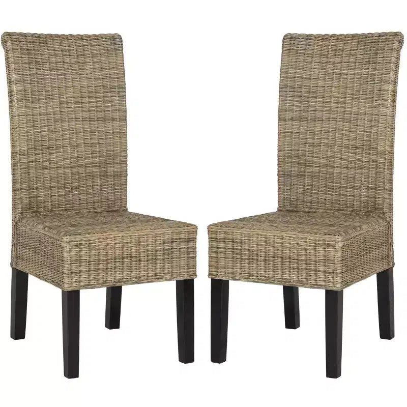 Arjun 18 H Wicker Dining Chair (Set of 2) - SEA8013 - Safavieh