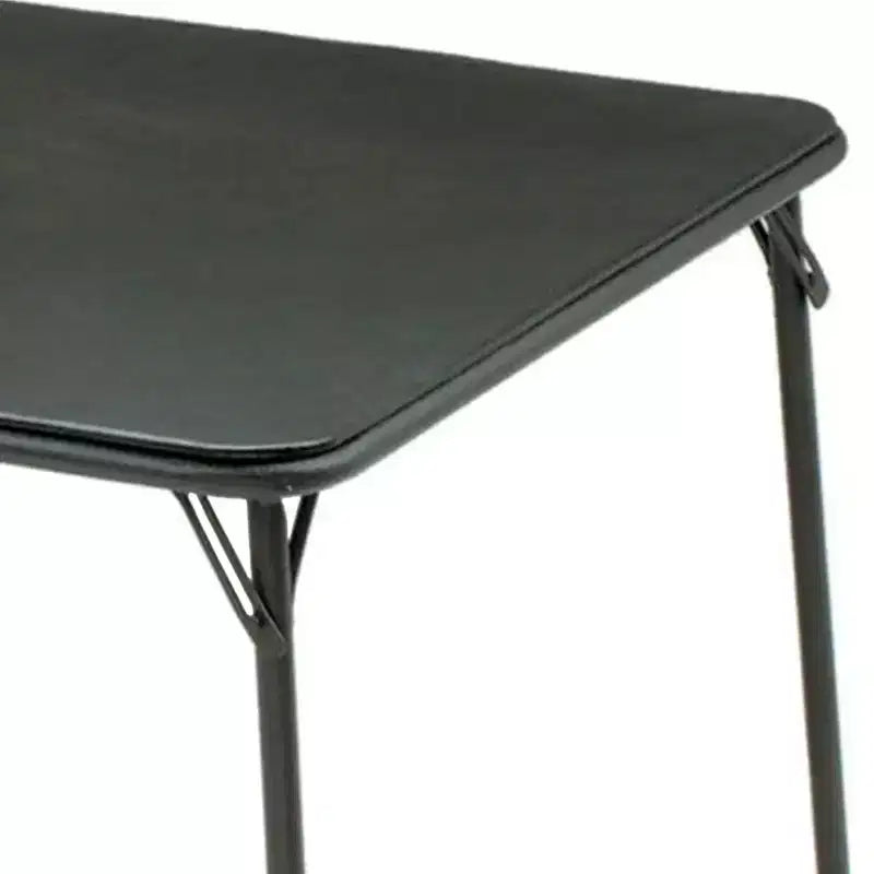 MECO 084U49.801 Sudden Comfort Indoor/Outdoor 34 x 34 Square Steel Metal Folding Dining Card Table, Black