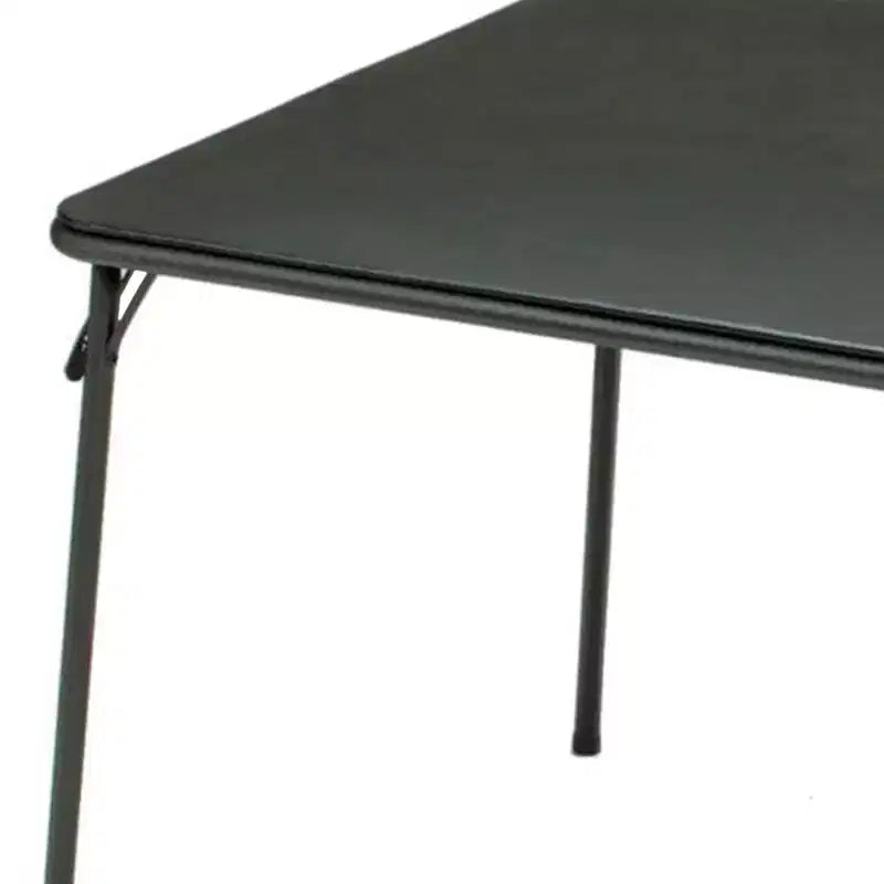 MECO 084U49.801 Sudden Comfort Indoor/Outdoor 34 x 34 Square Steel Metal Folding Dining Card Table, Black