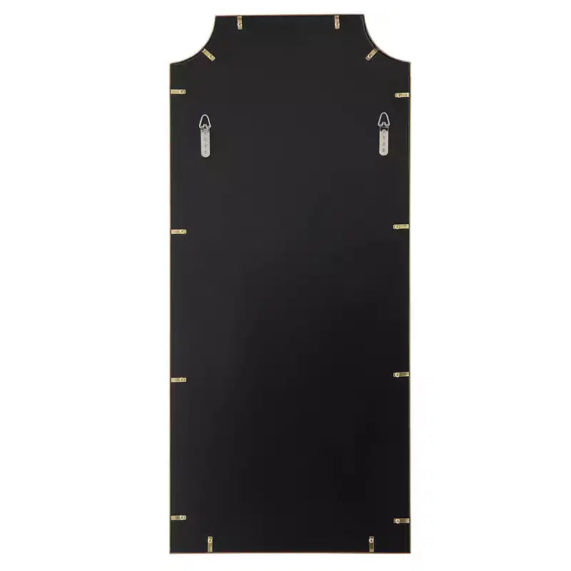 Uttermost Rectangular Vanity Decorative Wall Mirror Curved Corner Satin Brushed Brass Frame 18 Wide Bathroom Bedroom Living Room