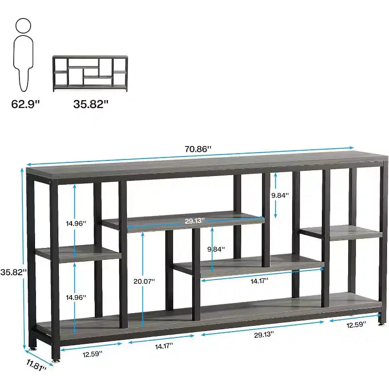 Tribesigns 70.9 3-Tier Extra Long Console Table