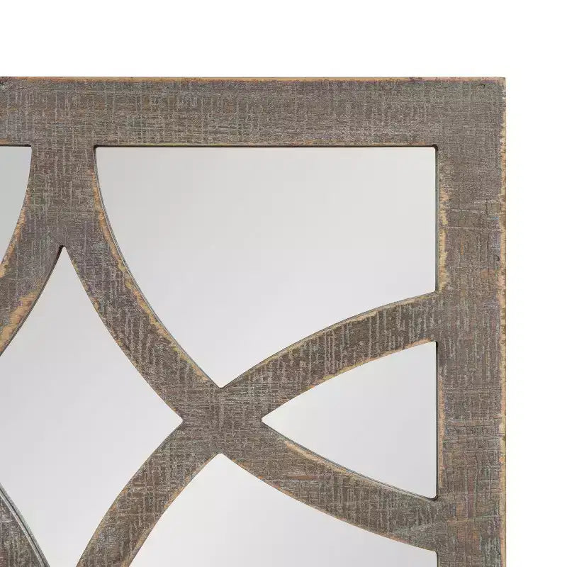 Kate and Laurel Tolland Wood Panel Wall Mirror, 24x36, Rustic Brown