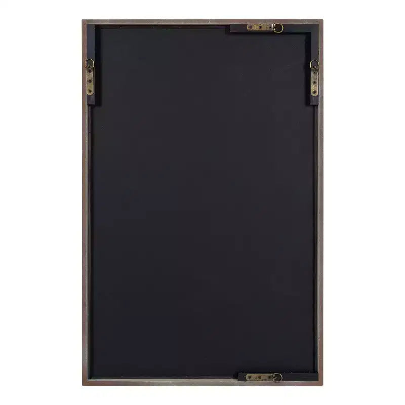 Kate and Laurel Tolland Wood Panel Wall Mirror, 24x36, Rustic Brown