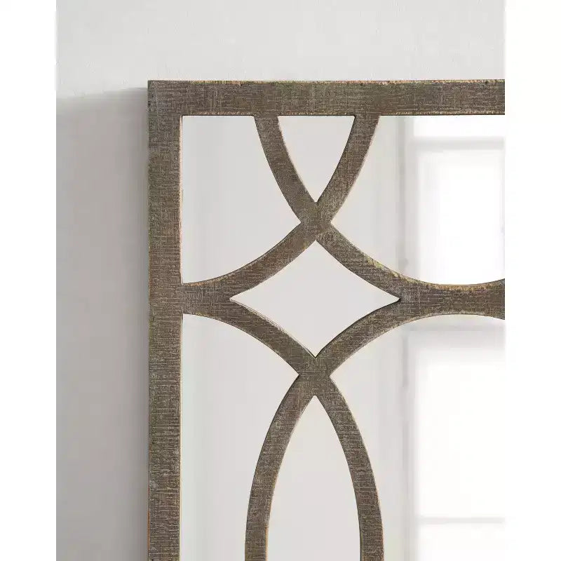 Kate and Laurel Tolland Wood Panel Wall Mirror, 24x36, Rustic Brown