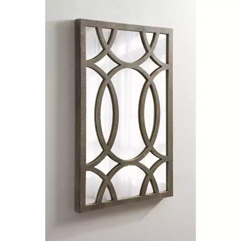 Kate and Laurel Tolland Wood Panel Wall Mirror, 24x36, Rustic Brown
