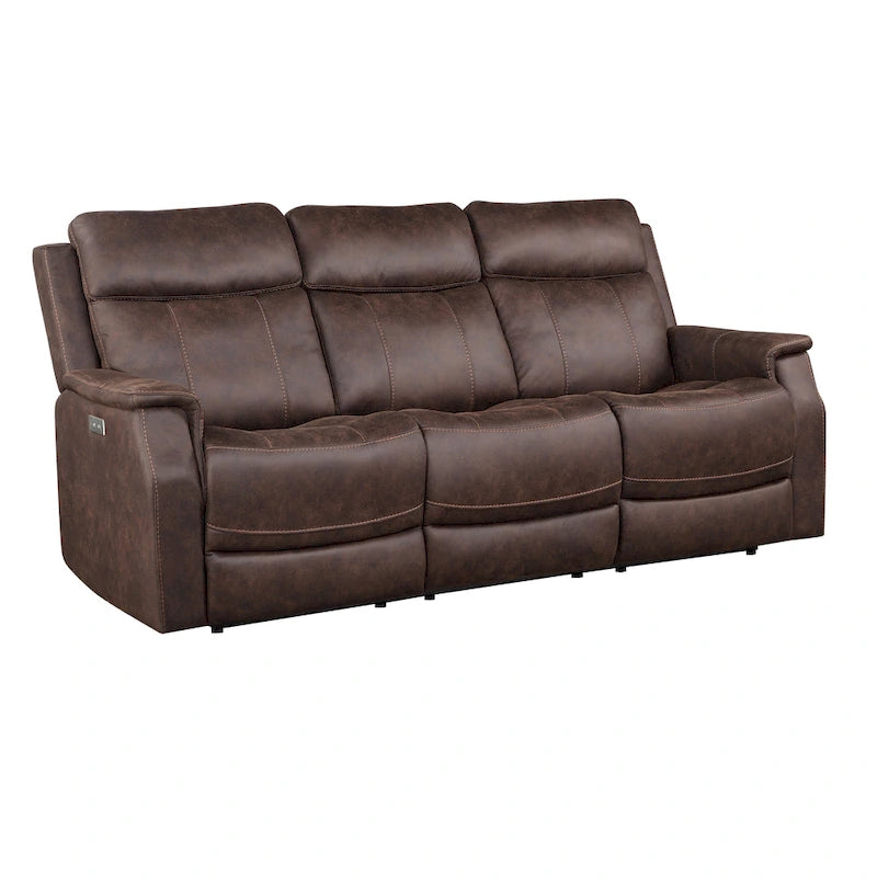 Steve Silver Faux Leather Power Reclining Sofa