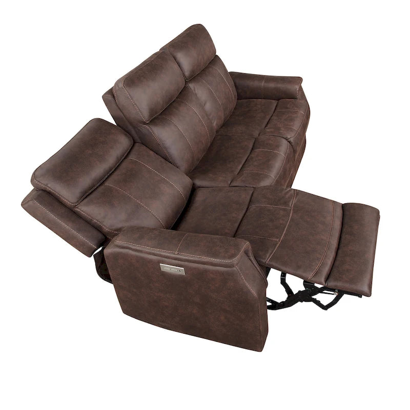 Steve Silver Faux Leather Power Reclining Sofa