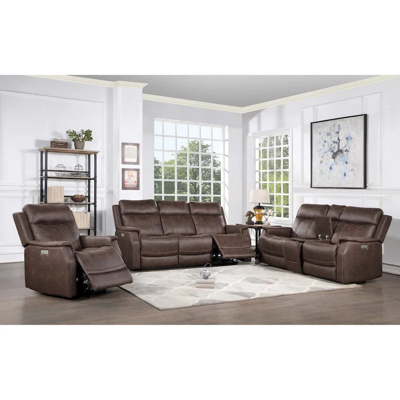 Steve Silver Faux Leather Power Reclining Sofa