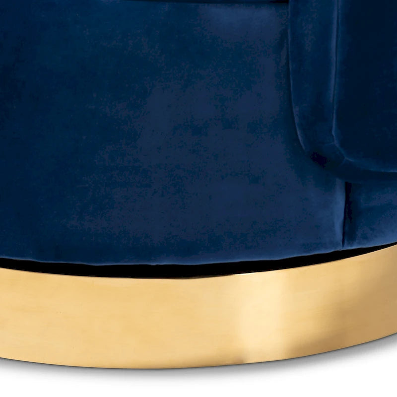 Saffi Glam and Luxe Upholstered Swivel Accent Chair