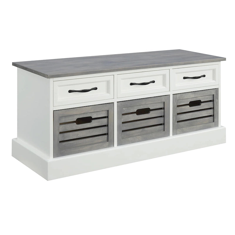 Paola Traditional Wood Cabinet with Baskets