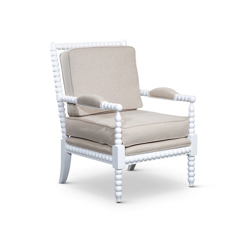 Spindle Fabric Arm Chair