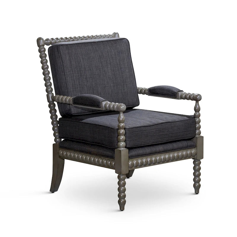 Spindle Fabric Arm Chair
