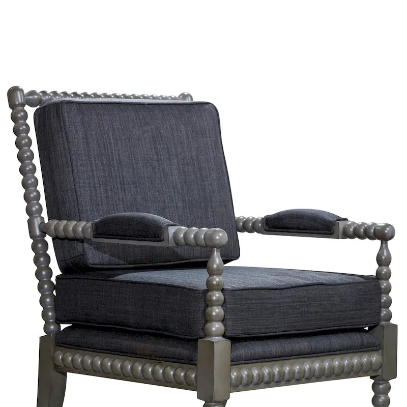 Spindle Fabric Arm Chair