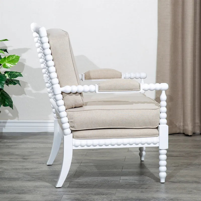 Spindle Fabric Arm Chair
