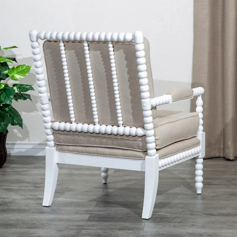 Spindle Fabric Arm Chair