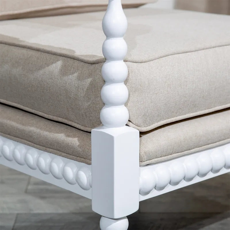 Spindle Fabric Arm Chair