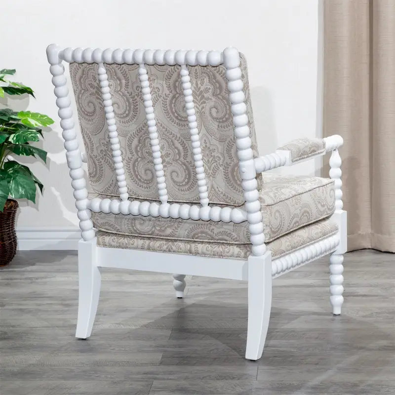 Spindle Fabric Arm Chair