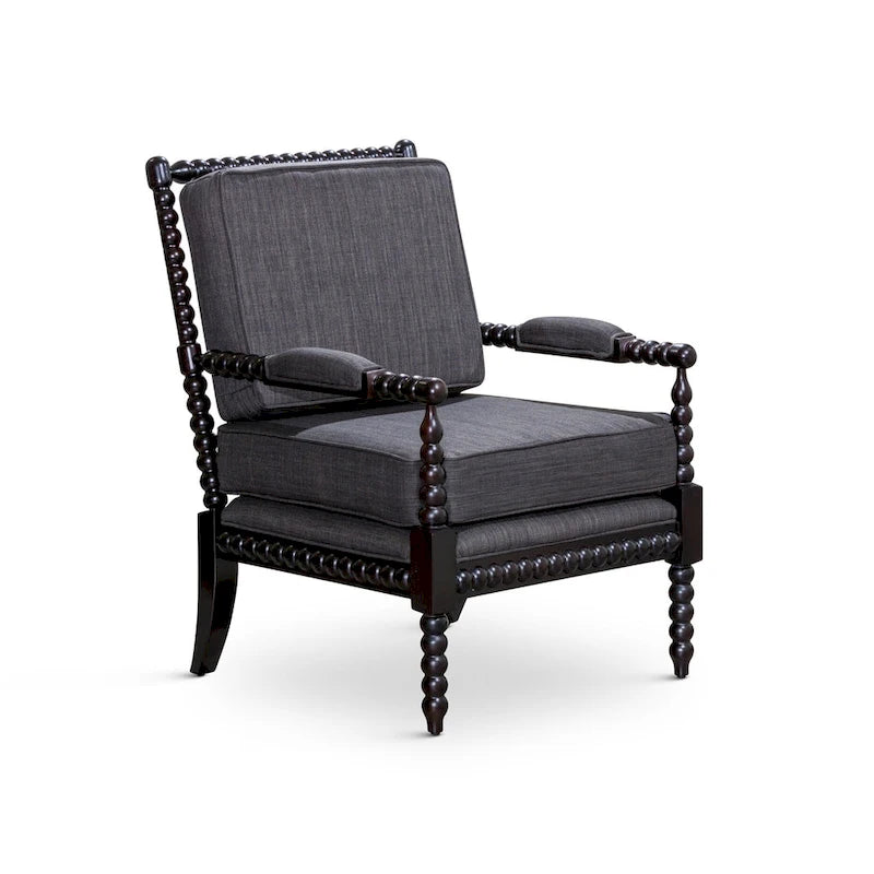 Spindle Fabric Arm Chair
