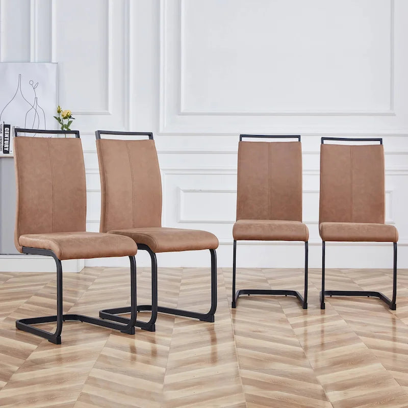 Modern Dining Chairs PU Faux Leather set of 4