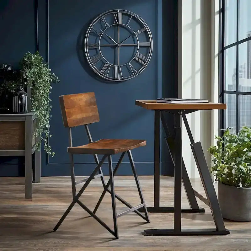 INK+IVY Trestle Counter Stool