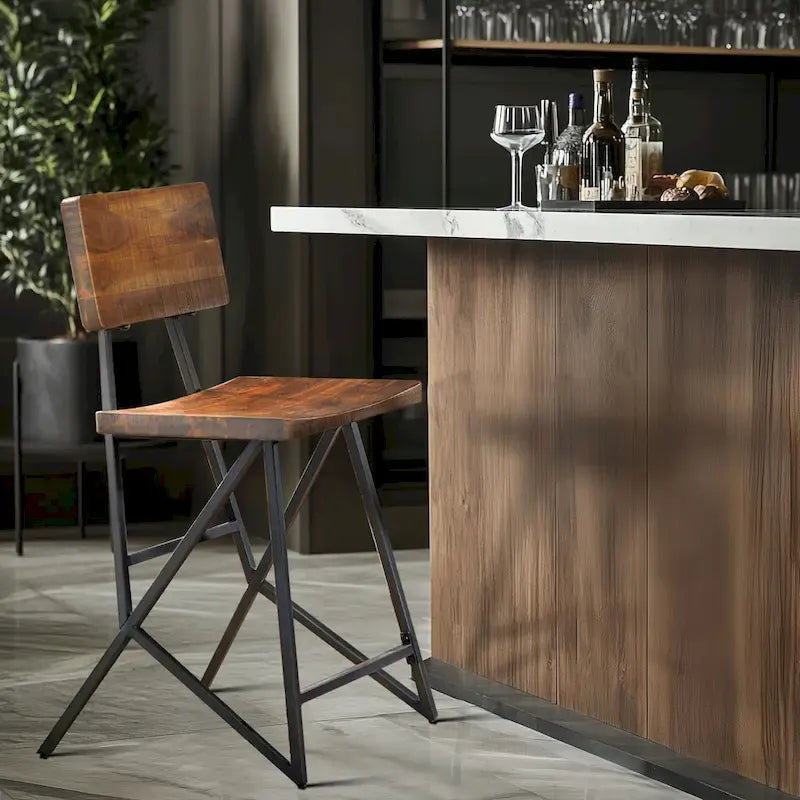 INK+IVY Trestle Counter Stool