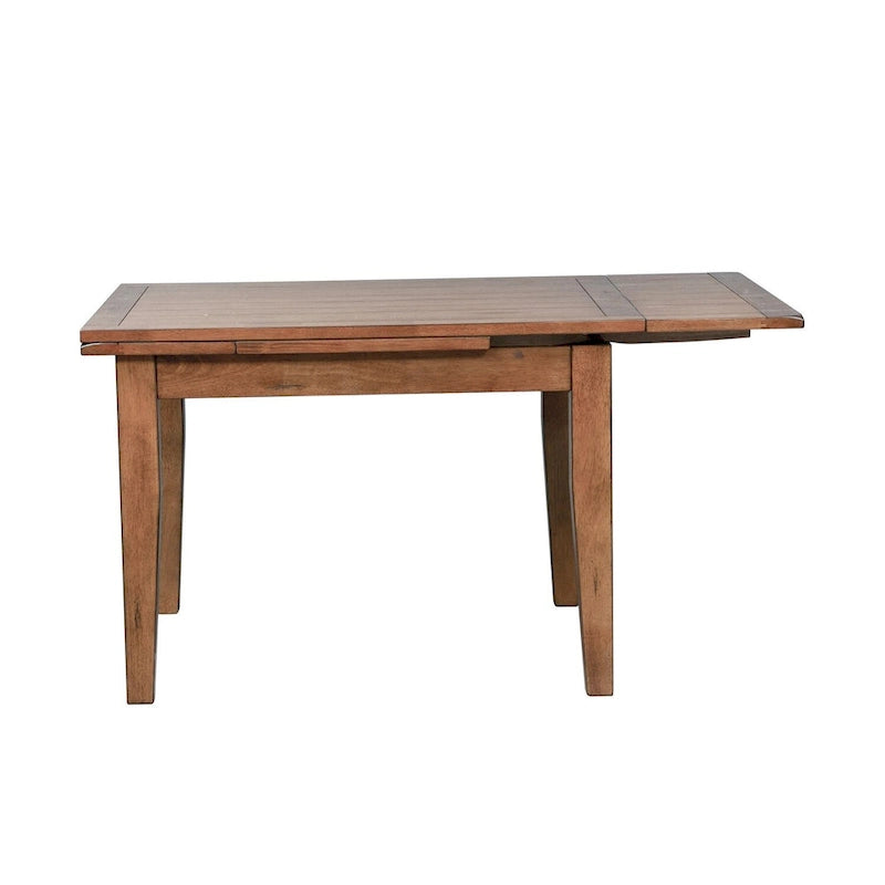 Treasures Medium Brown Rustic Oak Retractable Leg Table