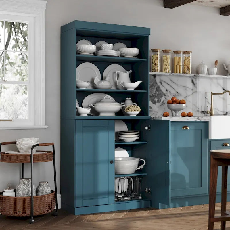 100% Solid Wood 32 Kitchen Pantry Cabinet with 2 Doors by Palace Imports