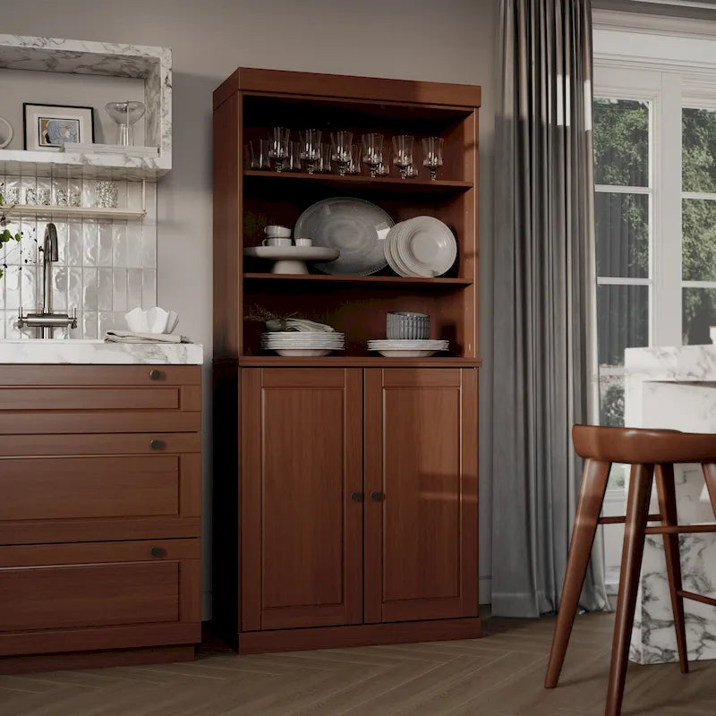 100% Solid Wood 32 Kitchen Pantry Cabinet with 2 Doors by Palace Imports