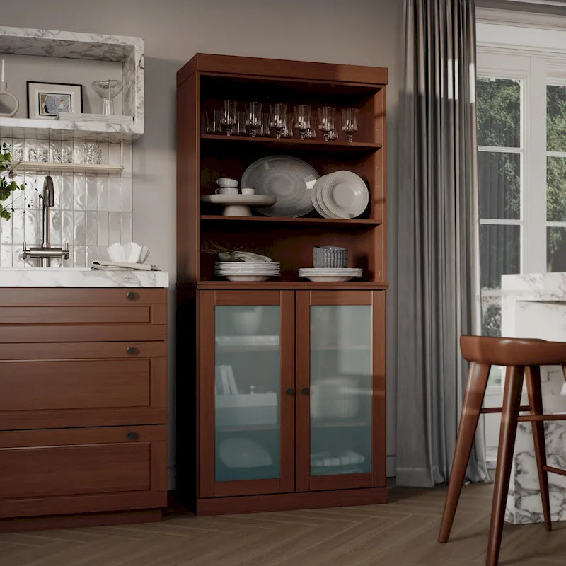 100% Solid Wood 32 Kitchen Pantry Cabinet with 2 Doors by Palace Imports