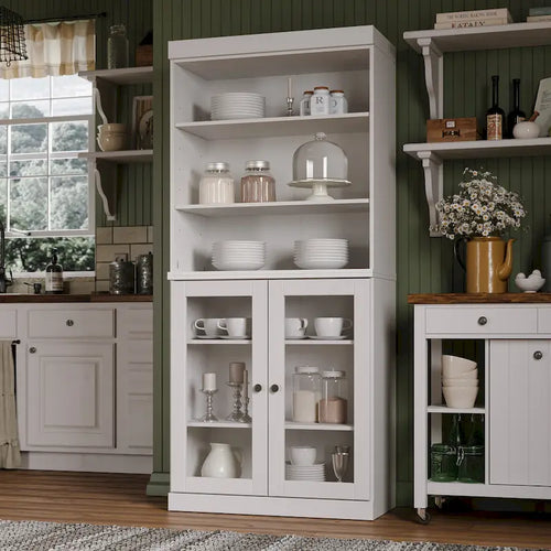 100% Solid Wood 32 Kitchen Pantry Cabinet with 2 Doors by Palace Imports