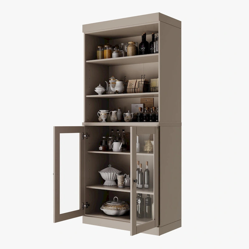 100% Solid Wood 32 Kitchen Pantry Cabinet with 2 Doors by Palace Imports