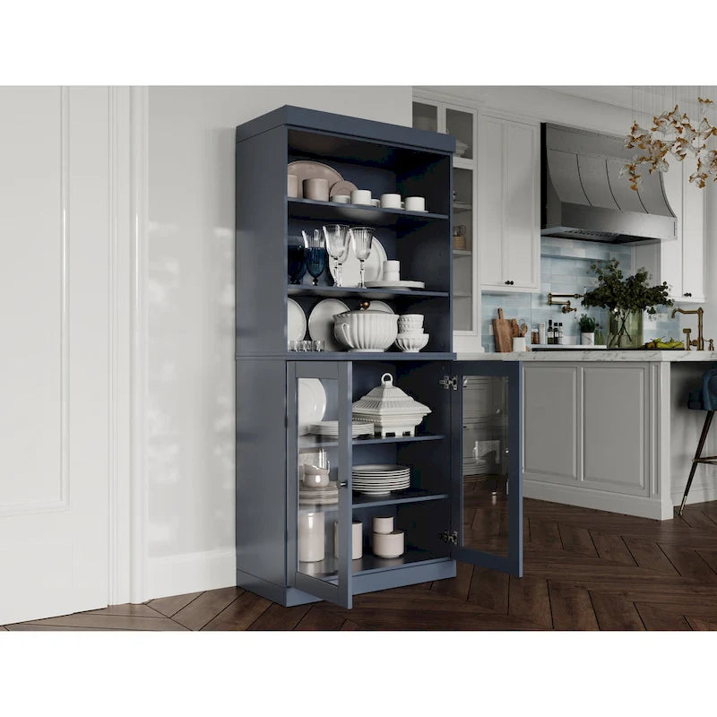 100% Solid Wood 32 Kitchen Pantry Cabinet with 2 Doors by Palace Imports