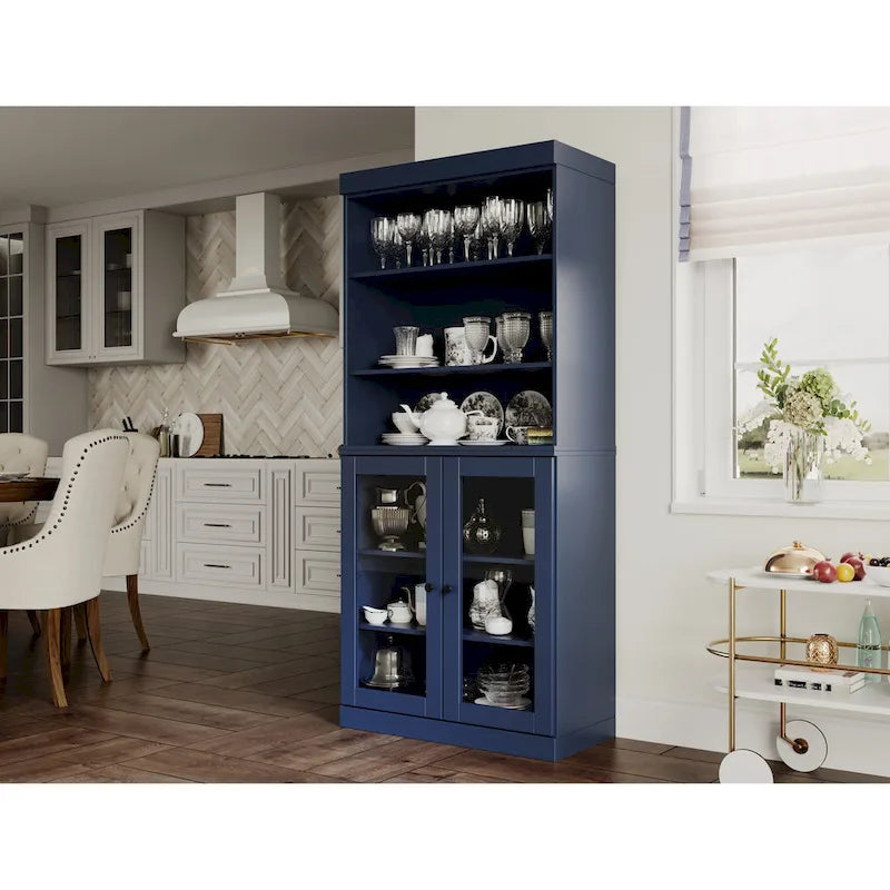 100% Solid Wood 32 Kitchen Pantry Cabinet with 2 Doors by Palace Imports