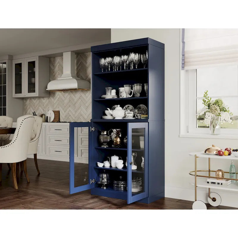 100% Solid Wood 32 Kitchen Pantry Cabinet with 2 Doors by Palace Imports