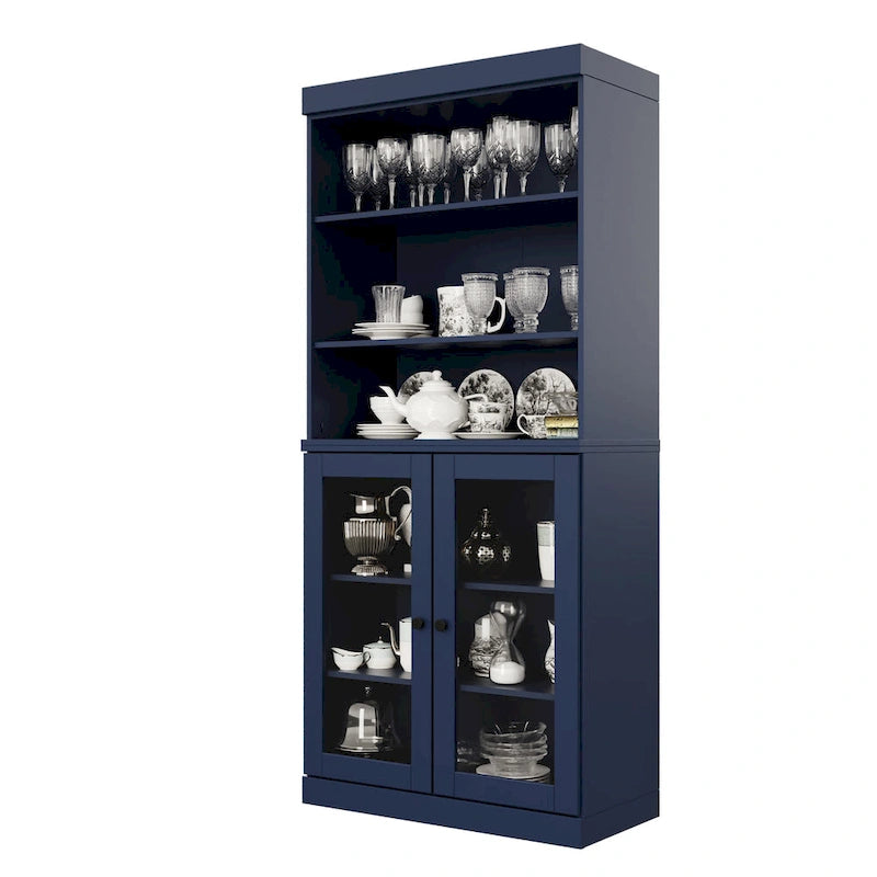 100% Solid Wood 32 Kitchen Pantry Cabinet with 2 Doors by Palace Imports