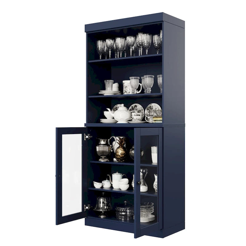 100% Solid Wood 32 Kitchen Pantry Cabinet with 2 Doors by Palace Imports