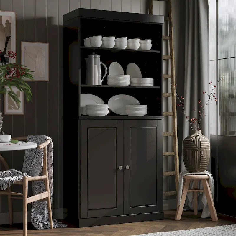 100% Solid Wood 32 Kitchen Pantry Cabinet with 2 Doors by Palace Imports