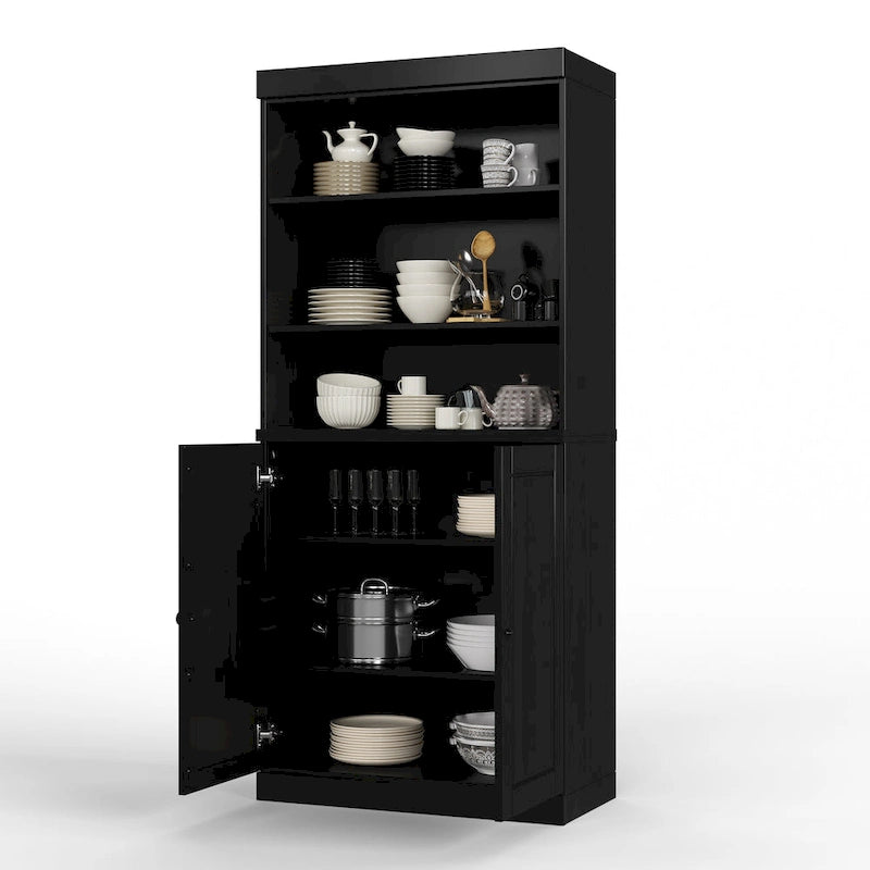 100% Solid Wood 32 Kitchen Pantry Cabinet with 2 Doors by Palace Imports