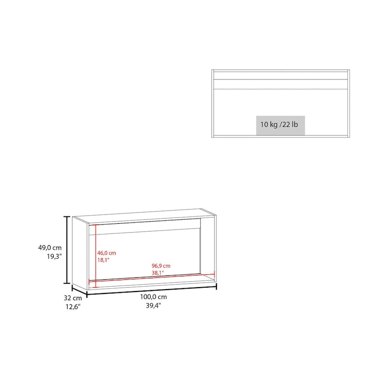 TUHOME Napoles Double Door Wall-Mounted Storage Cabinet - N/A