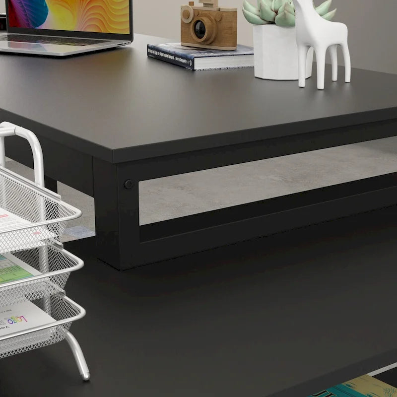 Timechee 55-inch L Shaped Office Computer Desk w/ Drawers