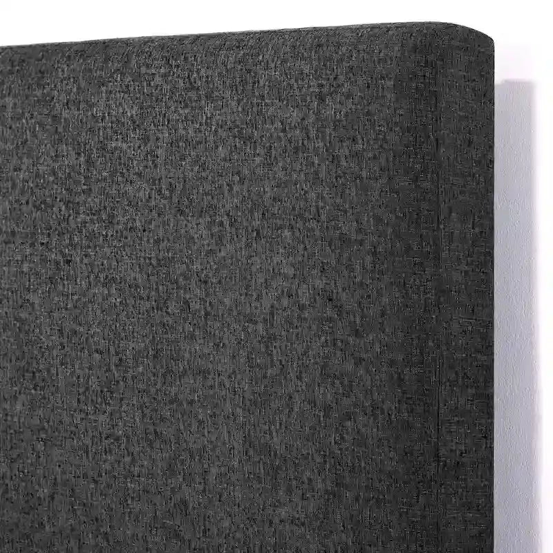 Bridgevine Home Tall Dark Grey Upholstered Panel Platform Bed